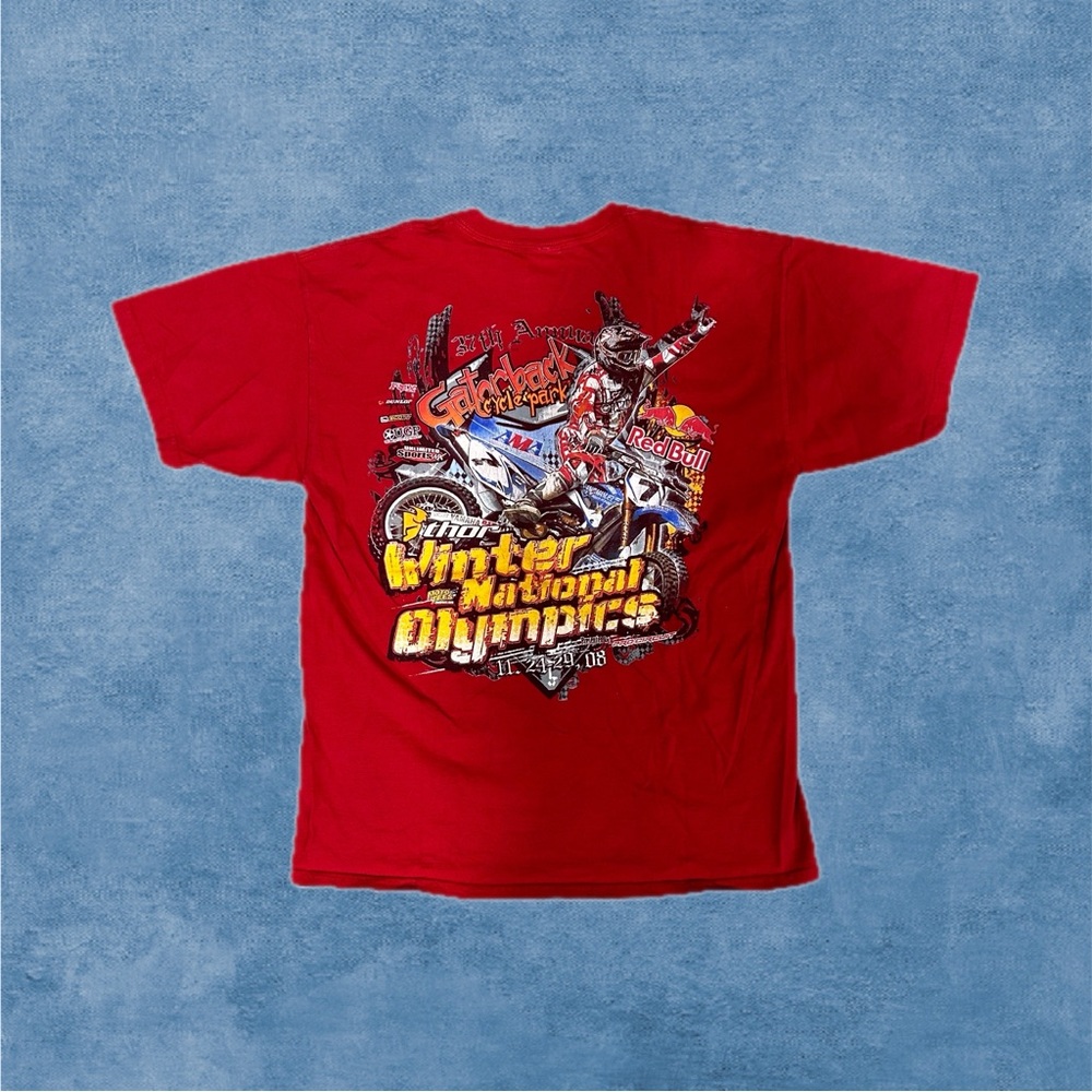 Red Bull Motorcycle Men's Short Sleeve Tee Medium